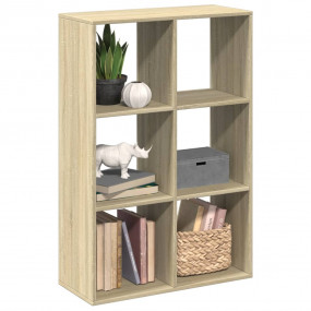 Room Divider Bookcase Sonoma Oak Engineered Wood Medium