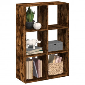 Room Divider Bookcase Smoked Oak Engineered wood Medium