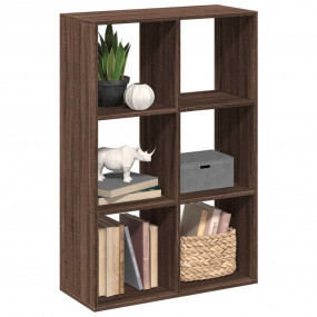 Room Divider Bookcase Brown Oak Engineered Wood Medium