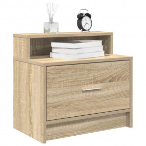 Bedside Cabinet Set of 2 Sonoma oak Engineered wood Med...