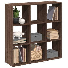 Room Divider Bookcase Brown Oak Engineered Wood Standar...