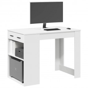 Desk White Engineered wood Medium Desk Rectangular