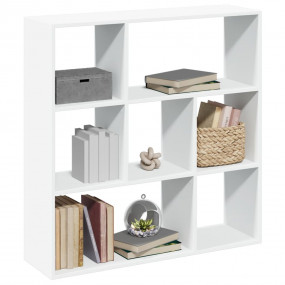 Room Divider Bookcase White Engineered Wood Medium Mode...