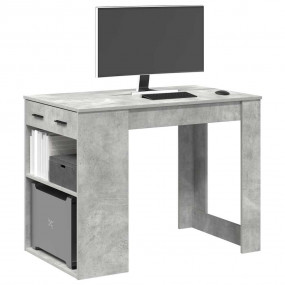 Desk Concrete Grey Engineered wood Medium Desk Rectangu...