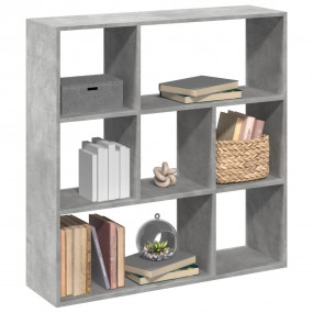 Room Divider Bookcase Concrete Grey Engineered Wood Med...