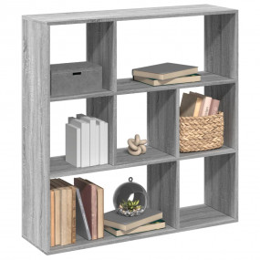 Room Divider Bookcase Grey Sonoma Engineered Wood