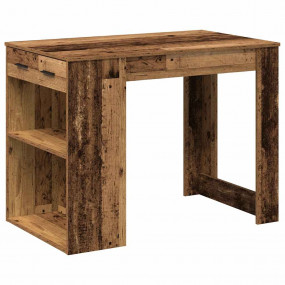 Desk Old Wood Engineered Wood Medium Desk Rectangular M...