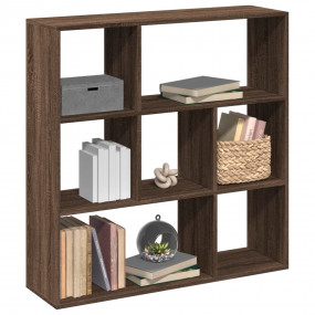 Room Divider Bookcase Brown Oak Engineered Wood Medium