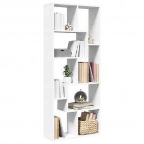 Room Divider Bookcase White Engineered Wood Standard