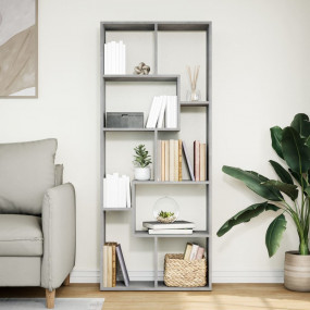 Room Divider Bookcase Concrete gray Engineered wood