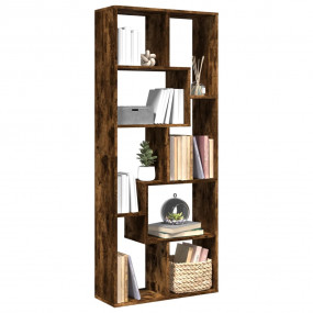 Room Divider Bookcase Smoked Oak Engineered wood