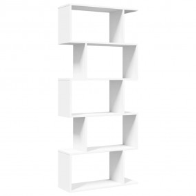 Room Divider Bookcase White Engineered wood 27.6x9.4x63...