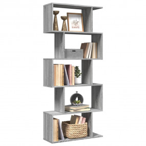 Room Divider Bookcase Grey Sonoma Engineered Wood Large