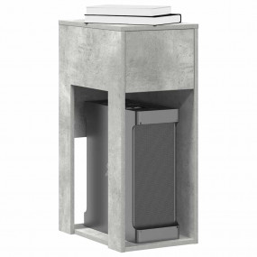 Computer Tower Stand Concrete Grey Engineered Wood Smal...