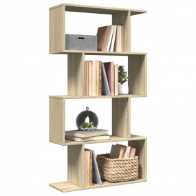 Room Divider Bookcase Sonoma oak Engineered wood Medium