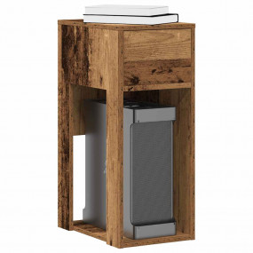 Computer Tower Stand Old Wood Engineered Wood Compact
