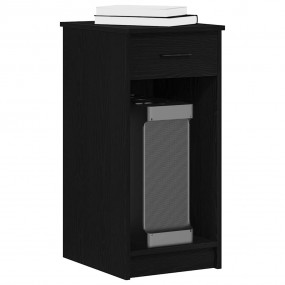 Computer Tower Stand Black Engineered wood 13.8x17.7x30...