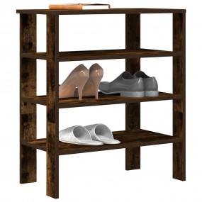 Shoe Rack Smoked Oak Engineered Wood Medium Shoe Rack