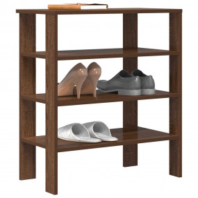 Shoe Rack Brown oak Engineered wood Slim Shoe Rack Rect...