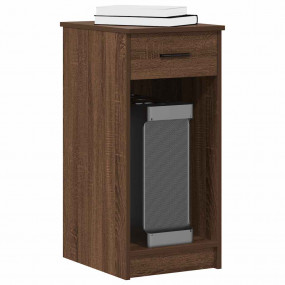 Computer Tower Stand Brown Oak Engineered Wood