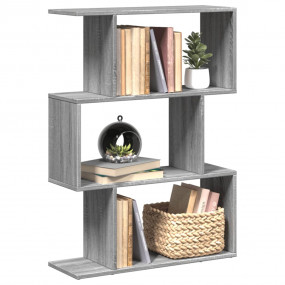 Room Divider Bookcase Grey Sonoma Engineered wood 3-tie...