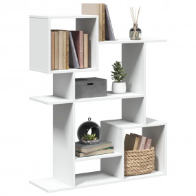 Room Divider Bookcase White Engineered wood