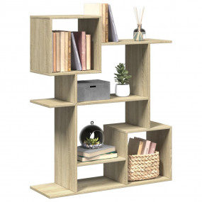 Room Divider Bookcase Sonoma Oak Engineered Wood Medium