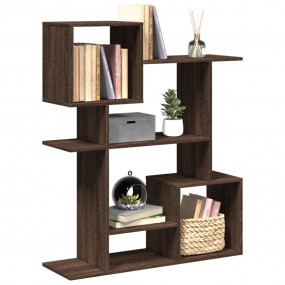 Room Divider Bookcase Brown Oak Engineered Wood Medium