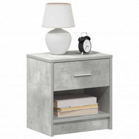 Bedside Cabinet Set of 2 Concrete Grey Engineered Wood