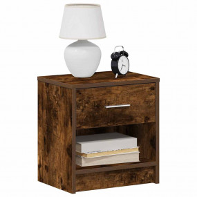 Bedside Cabinet Smoked Oak Engineered wood Bedside Cabi...