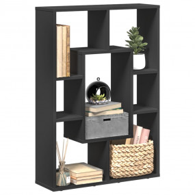 Bookcase Black Engineered wood Medium Bookcase Rectangu...