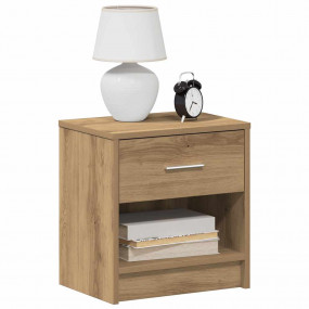 Bedside Cabinet Artisan Oak Engineered Wood Compact