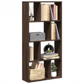 Bookcase Brown Oak Engineered Wood Medium Bookcase Rect...