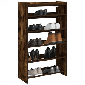 Shoe Rack Smoked oak Engineered wood Slim Shoe Rack Rec...