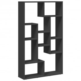Bookcase Black Engineered Wood 28.3 x 7.9 x 47.2 in Boo...