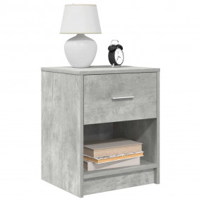 Bedside Cabinet Concrete Grey Engineered wood Medium
