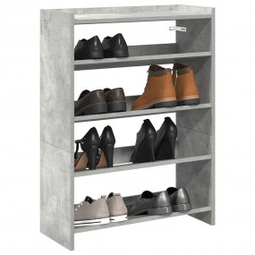 Shoe Rack Concrete Grey Engineered Wood Medium Shoe Rac...