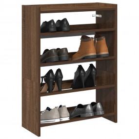 Shoe Rack Brown Oak Engineered Wood Compact Shoe Rack