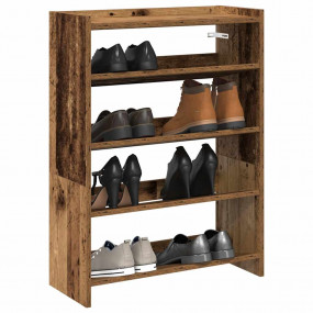 Shoe Rack Old wood Engineered wood Slim Shoe Rack Recta...