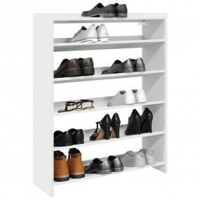 Shoe Rack White Engineered Wood Slim Shoe Rack Rectangu...