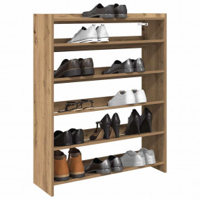Shoe Rack Artisan Oak Engineered Wood 31.5x9.8x39.4 in ...