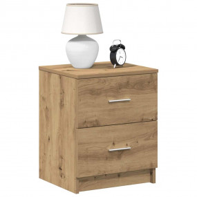 Bedside Cabinet Set of 2 Artisan oak Engineered wood St...
