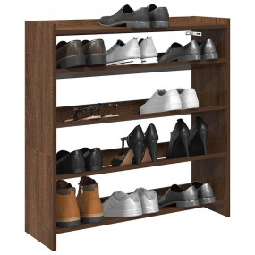 Shoe Rack Brown oak Engineered wood 31.5 x 9.8 x 31.9 i...