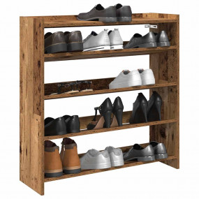 Shoe Rack Old Wood Engineered Wood Compact Shoe Rack