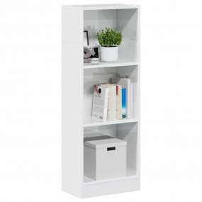 Bookcase High gloss white Engineered wood Tall Bookcase