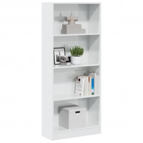 Bookcase High gloss white Engineered wood Tall Bookcase