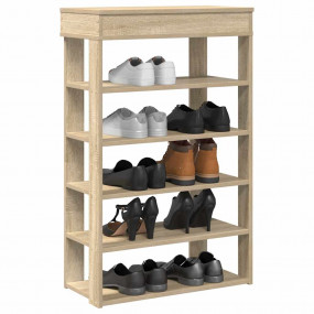 Shoe Rack Sonoma oak Engineered wood Slim Shoe Rack Rec...