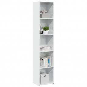 Bookcase High gloss white Engineered wood 15.7x11.8x74....