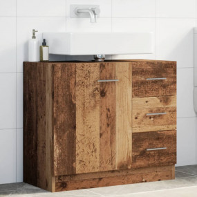 Sink Cabinet Old wood Engineered wood Medium