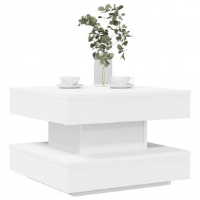 Coffee Table White Engineered wood 19.7 x 19.7 x 13.6 i...